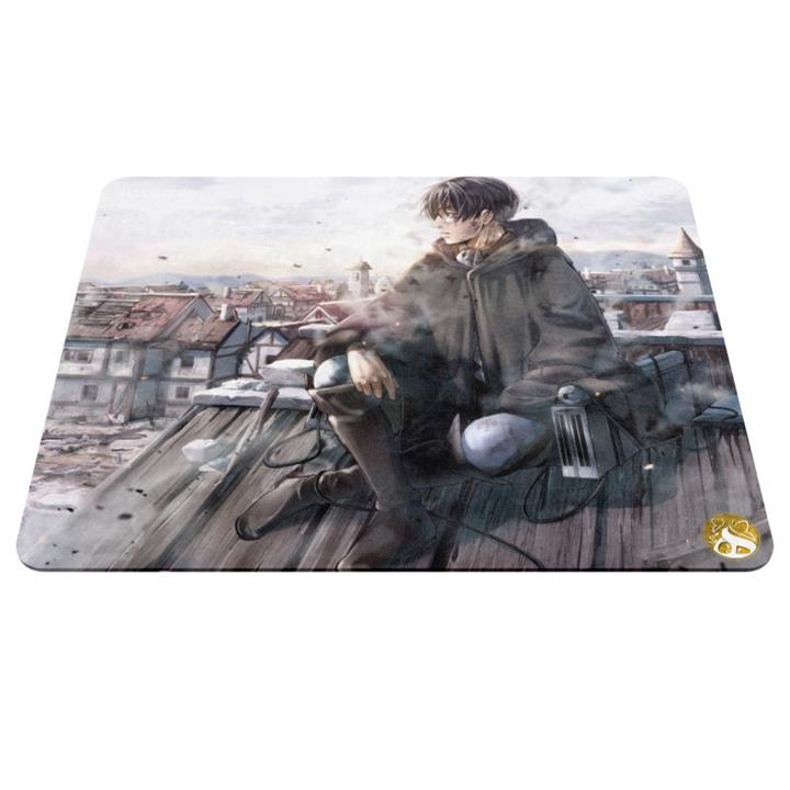 ماوس پد هومرو مدل A3377 طرح انیمه اتک آن تایتان لیوای Hoomero Attack On Titan Anime Levi A3377 Mousepad